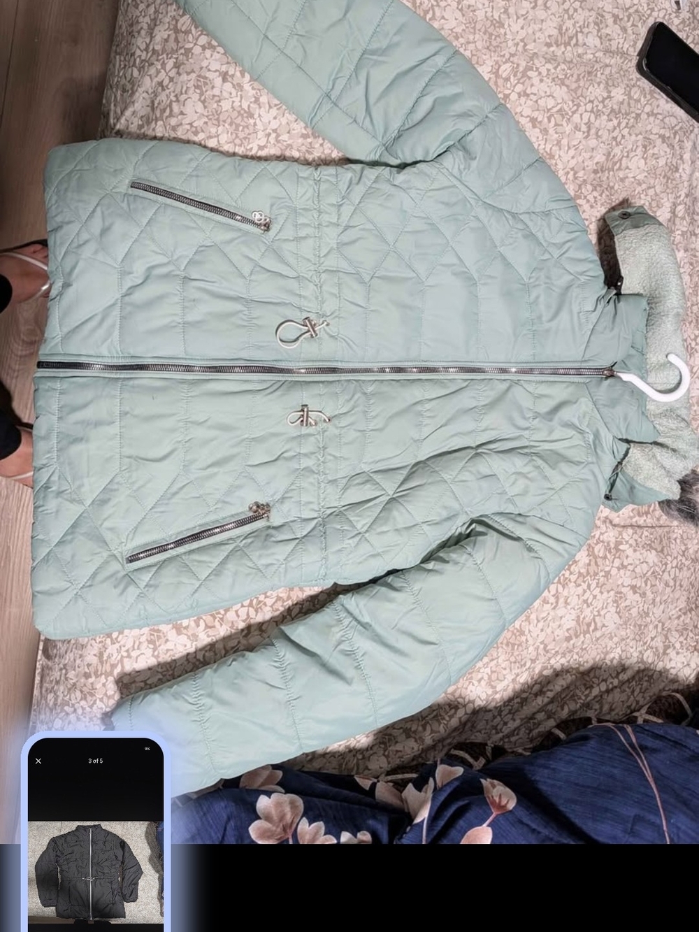 Lucky Brand Missy Faux Shearling Lined Hooded Parka Green